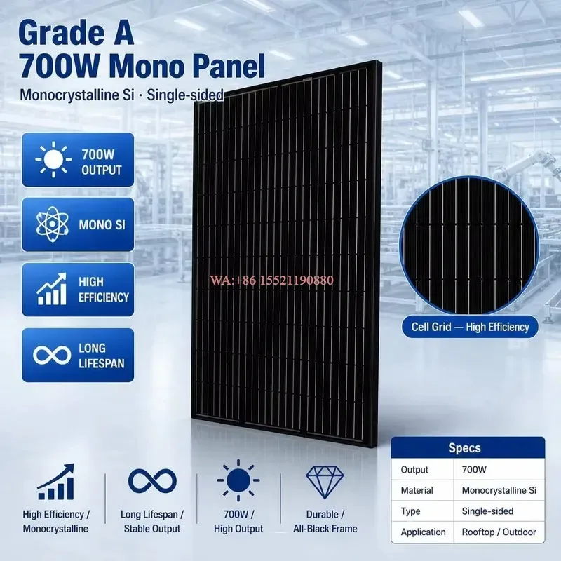 wmwmnu 700W Monofacial Flexible Solar Panel High Efficiency Monocrystalline for RV Boat Outdoor Portable Power Wholesale