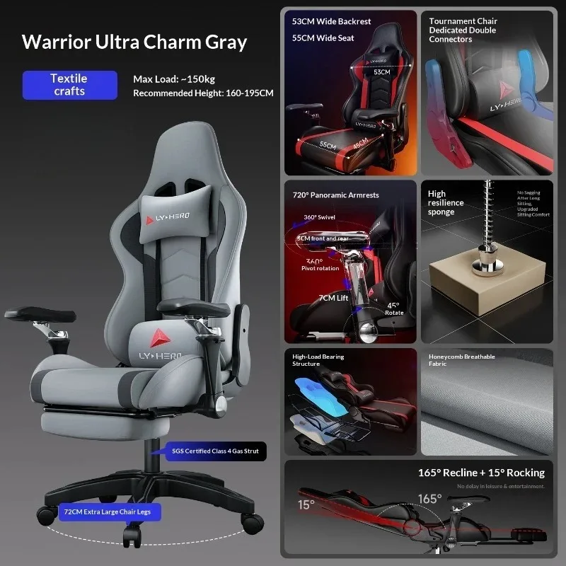 Ergonomic Computer Chair Gaming Cheap Desk Chair Girl Comfortable Armchair Chairs Magalu Store Living Room Sofas Furnitures Pc view 6