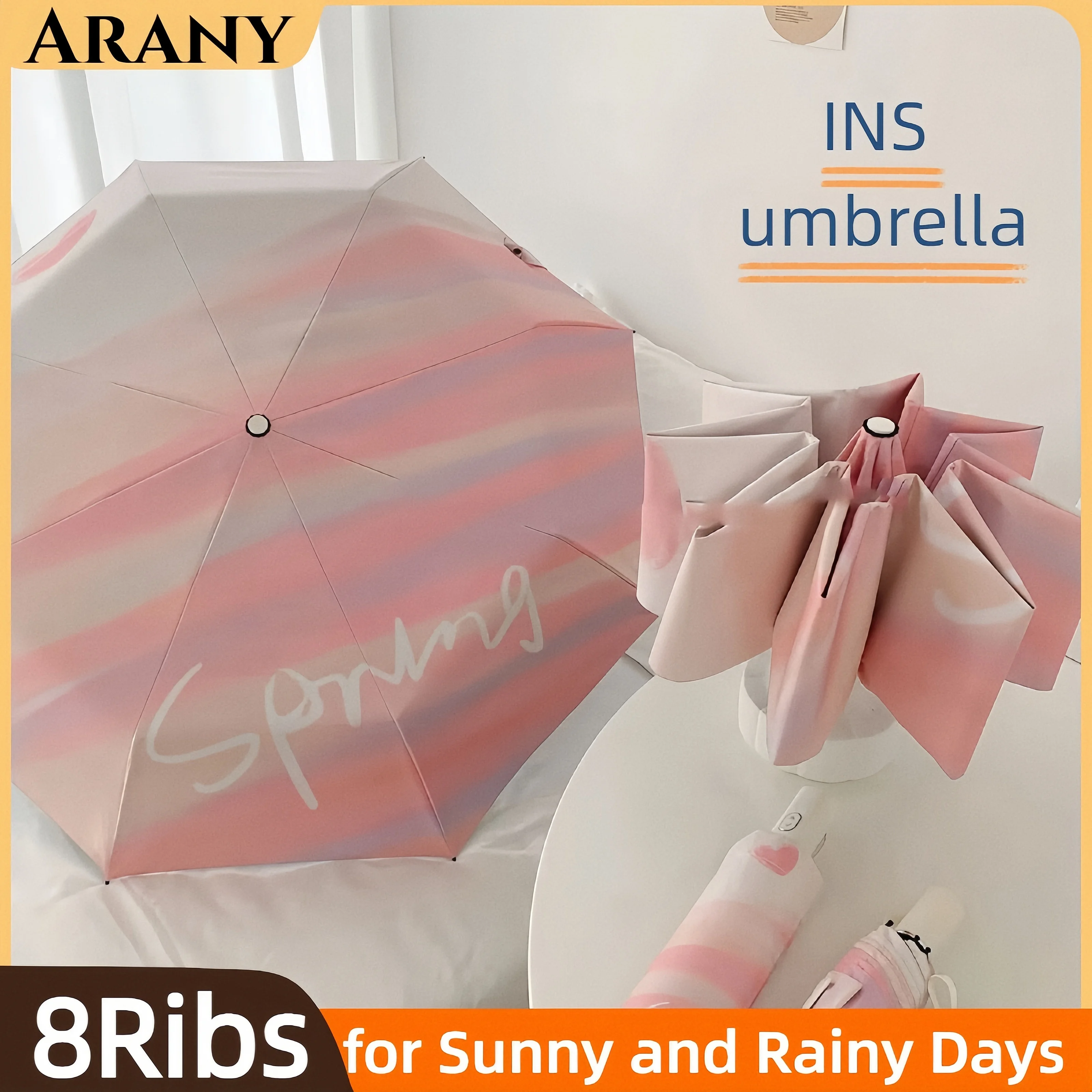 

ARANY High Appearance Level Umbrellas for Both Weather and Rain Female Sun Protection and UV Protection Automatic Sun Umbrella