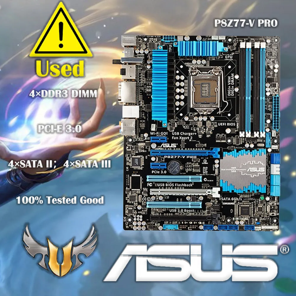 

Б/у Материнская плата ASUS P8Z77-V PRO LGA 1155 Intel Z77 HDMI SATA 6 Гб/с USB 3,0 ATX Intel