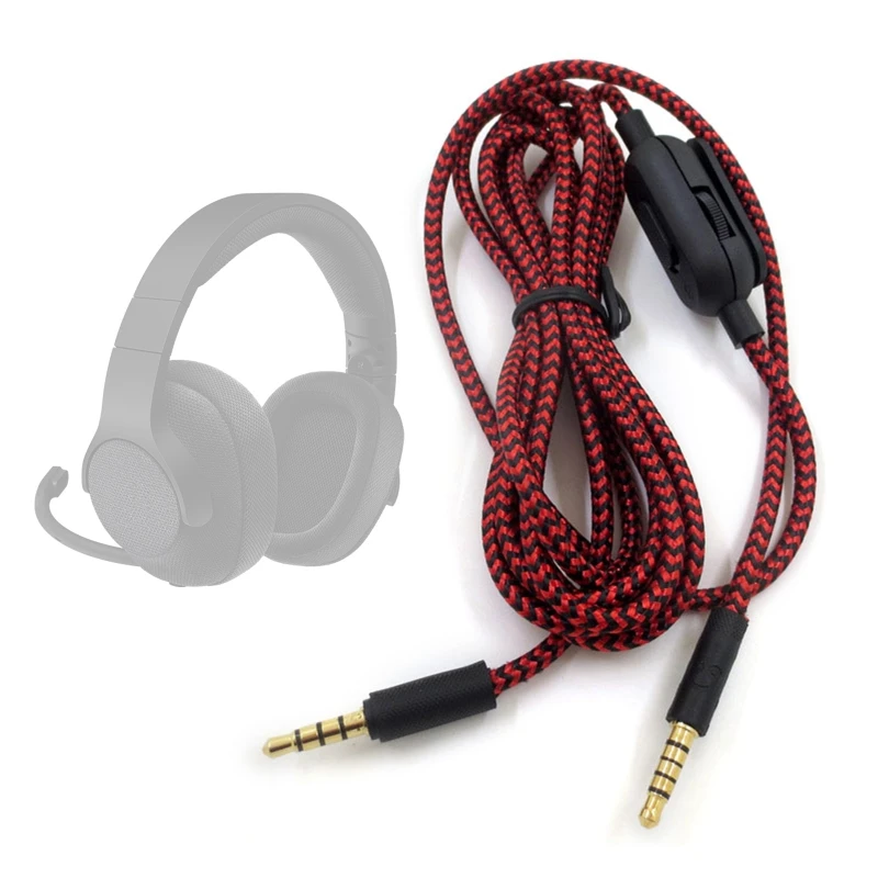 Portable Headphone Cable Audio Cord Line for Logitech GPRO X G233 G433 Earphones Full of Layered Plug 3.5mm Plugs