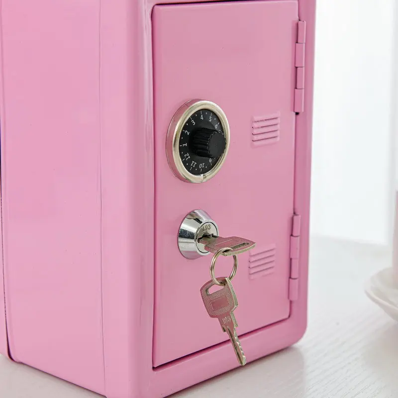 Household Insurance Box Vertical Mini Metal Safe Car Safe Key Insurance Cabinet Desktop Decoration Piggy Bank