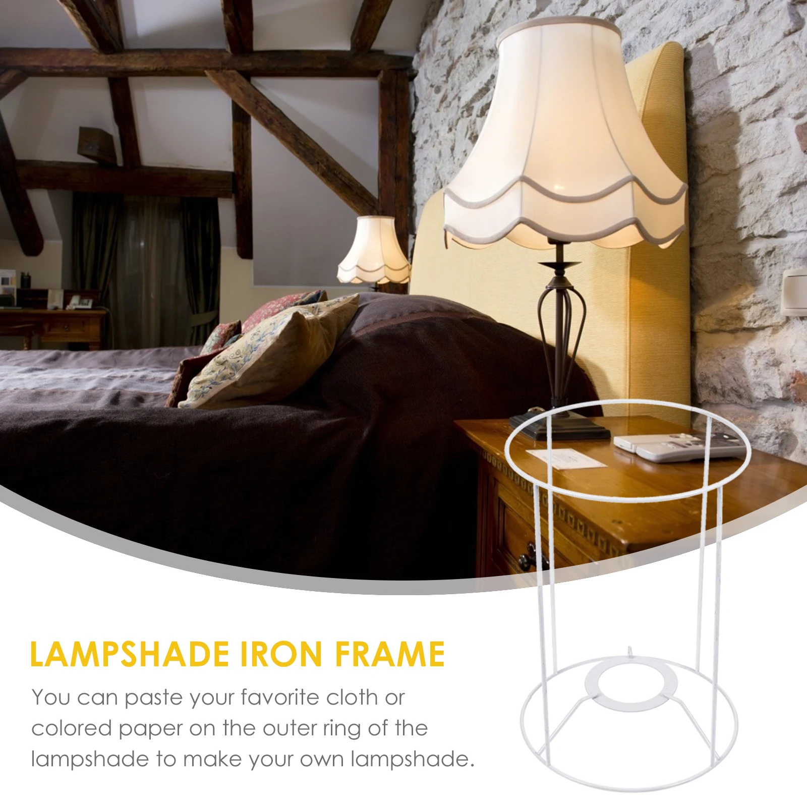 

Lampshade Frame Wire Pendant Light Metal with Legs Cylinder Iron Hanging Cage Baby Boy Brackets