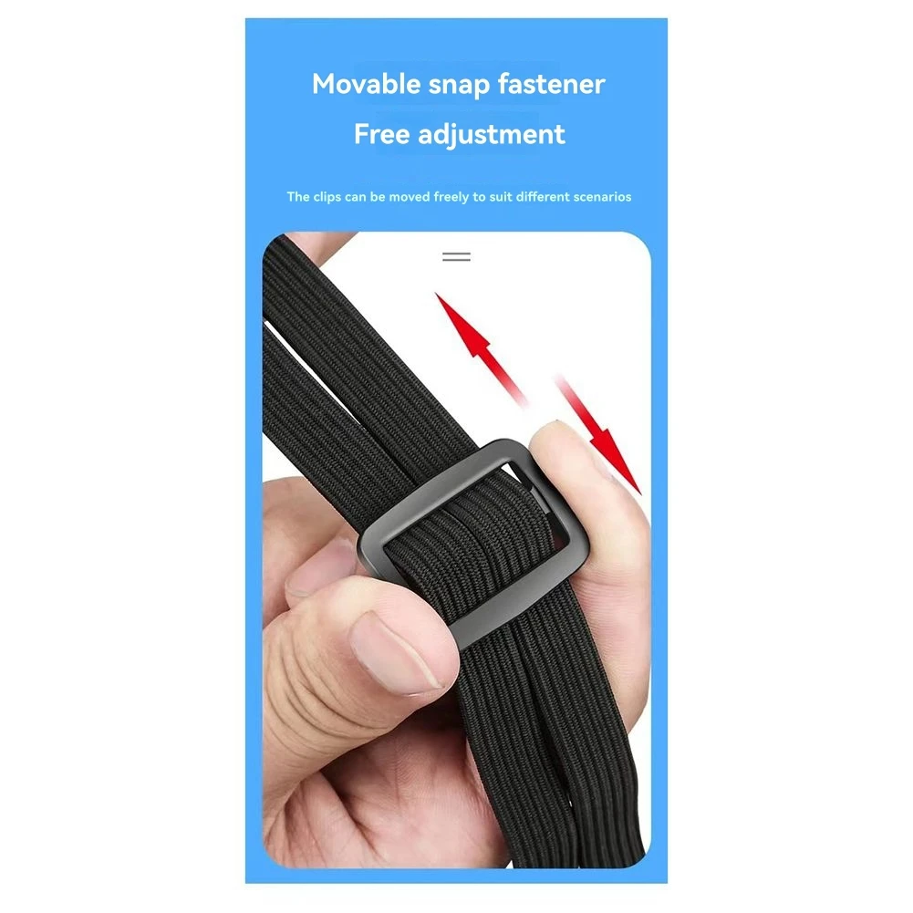 ABXN-Universal 4 Pcs Motorcycle Helmet Fixing Rope Hook 60CM Luggage Fixed Rope Rear Seat Tie Bungee Cord Motorcycle