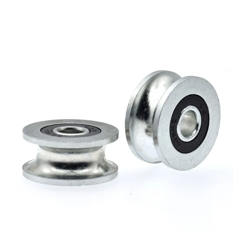 1pcs 8*30*14mm rolling bearing pulley/iron wheel, U grooved wheel, 6x30x14mm 10mm track guide wheel/rolling wheel, anti-rust