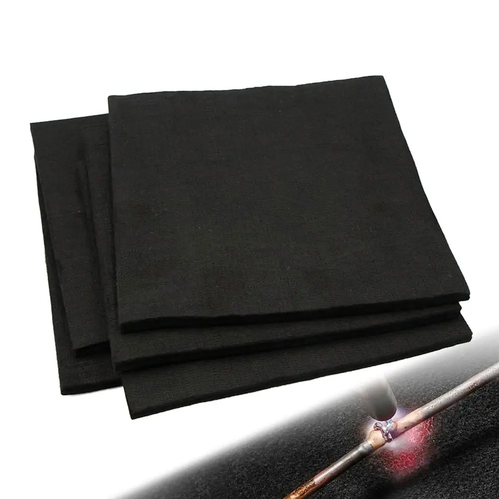 

Heat Resistant Welding Blanket Pad Flame Retardant Fabric Black Fireproof Mat Material Up To 1800°F Small Insulation Pad