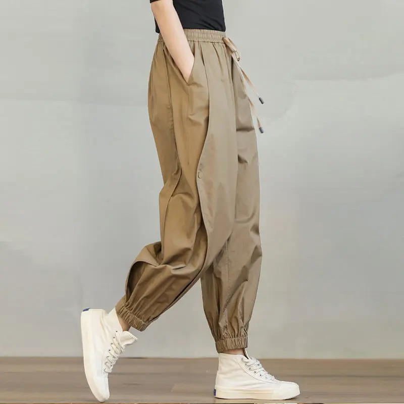 

2024 Men Casual Pants Leg Loose Carrot Pants Sportswear Sweatpants Tracksuit Elastic Trousers Training Sport Pants Men A005