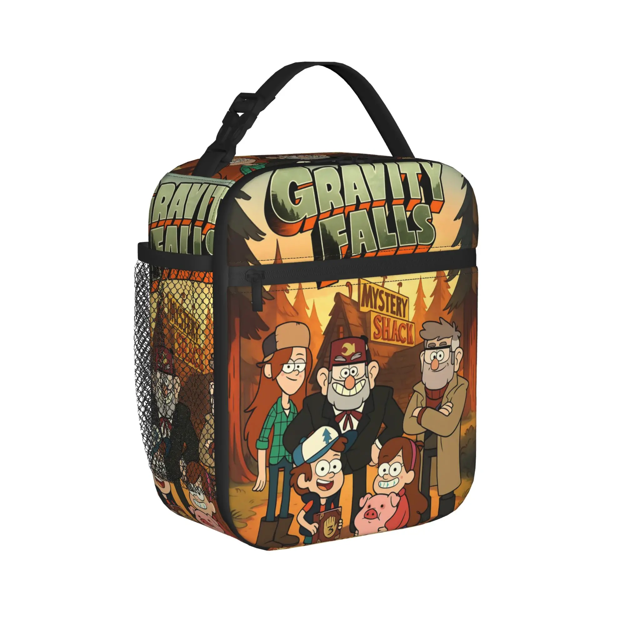 G-Gravity Falls Insulated Lunch Bag for Men Women  Food Bag Portable Cooler Thermal Lunch Boxes For Work