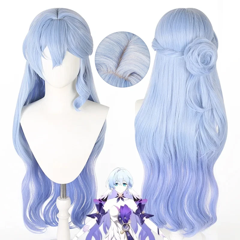 

Game Honkai Star Rail Cosplay Robin Wig Blue Gradient Hair Long Wavy Wigs for Women Halloween Comic Con Cosplay Show Wig