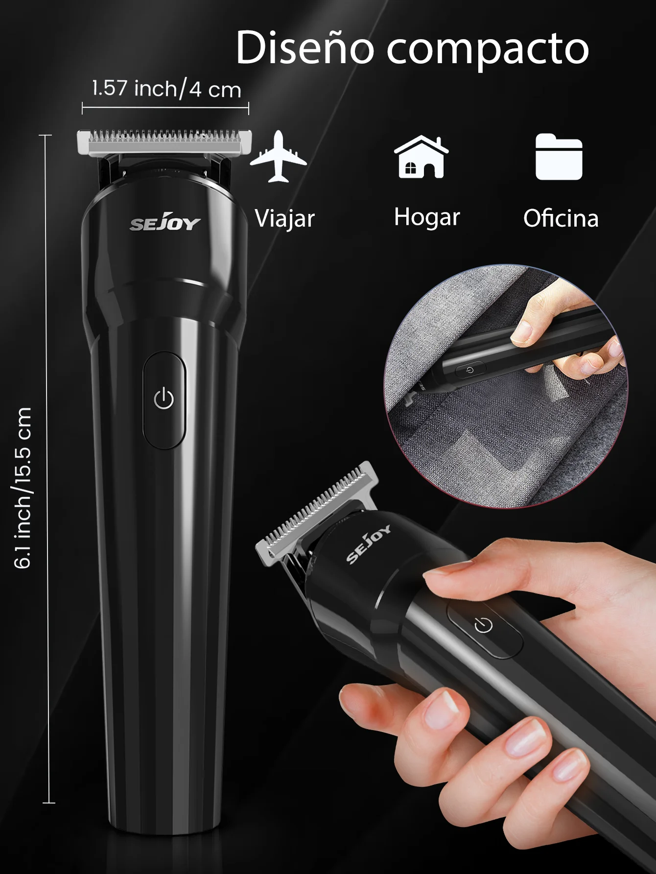 ماكينة تشذيب الشعر من SEJOY للرجال، ماكينة قص الشعر الاحترافية، ماكينة تشذيب اللحية، مجموعة ماكينة القطع اللاسلكية