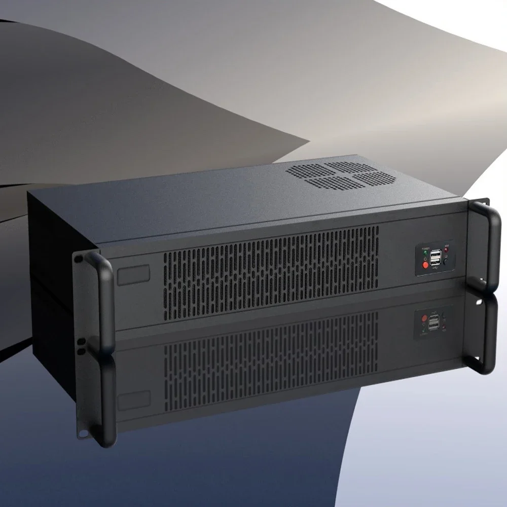 Enterprise Hotel Air-cooled Silent Simple Fan 2U Chassis Mini Industrial Control Server with Direct Insertion of Hard Drive,