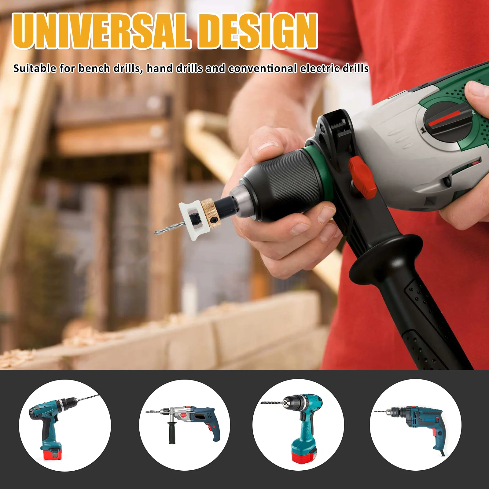 Brocas avellanadoras con tope de profundidad ajustable, broca enrutadora con orificio de apertura para carpintería, tablero de fibra de madera contrachapada