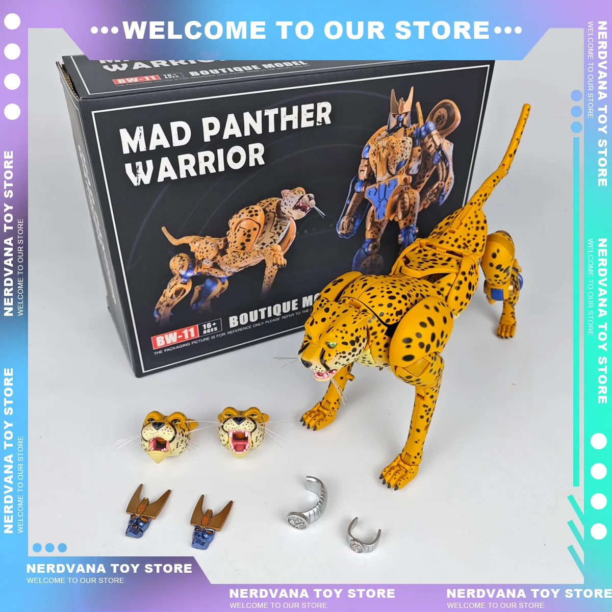 BW Transformation BW-11 Cheetor Beast Wars Mad Panther Warrier MP Scale Action Figure Transformation Robot Toy Yellow Panther