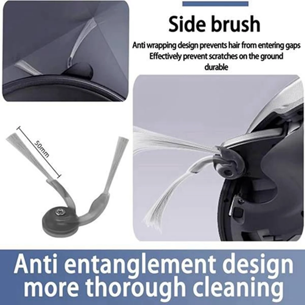 ABVI-For Roborock Saros 10/G30/S9 Maxv Ultra/S90ver/A1460RR قطع غيار الأسطوانة الجانبية فرشاة تصفية كيس لجميع الغبار تنظيف فعال
