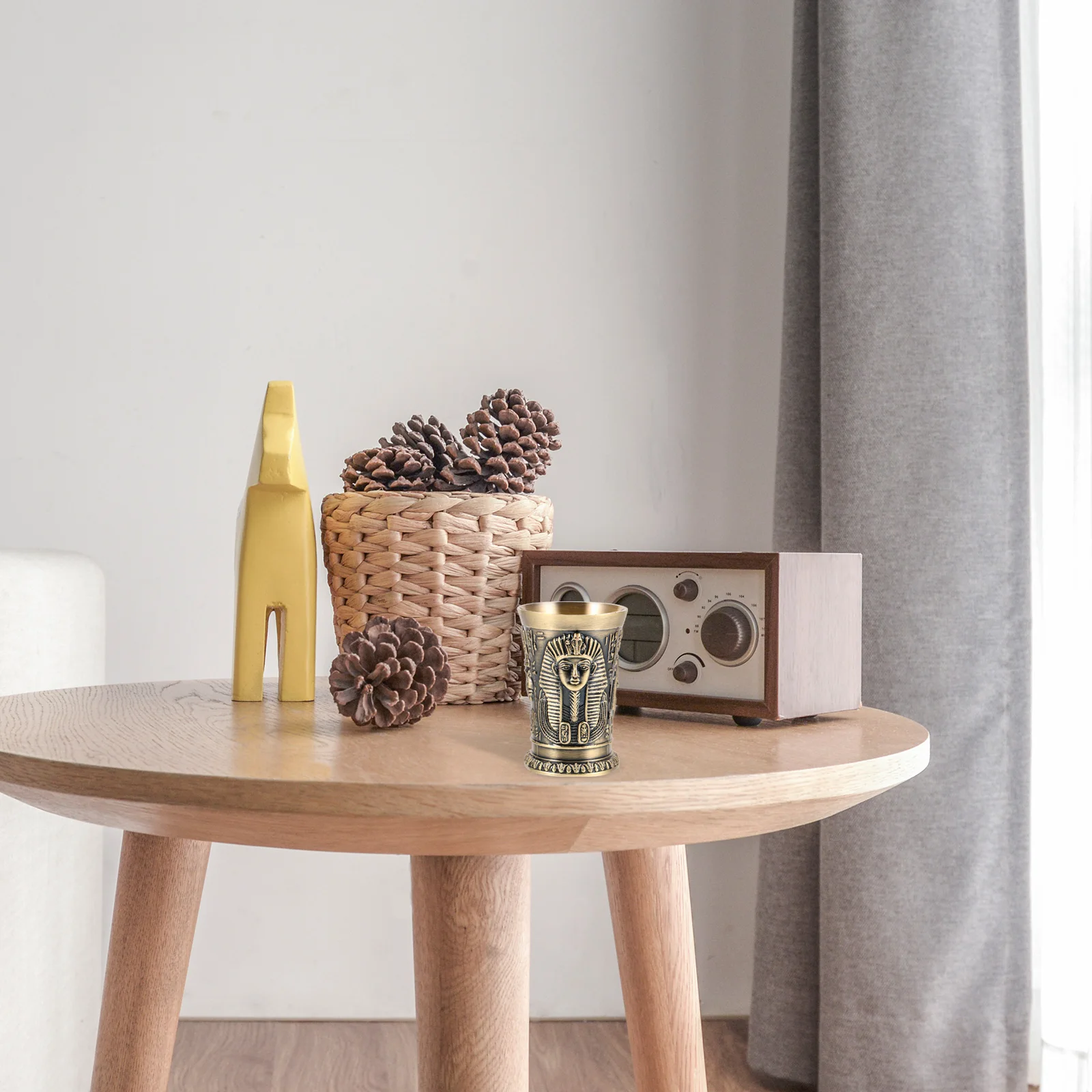 

Copper Wine Cup Vintage Style Exquisite Decorative Metal Liquor Cup for Cocktail Whiskey Tea Beer Home Bar Party Gift