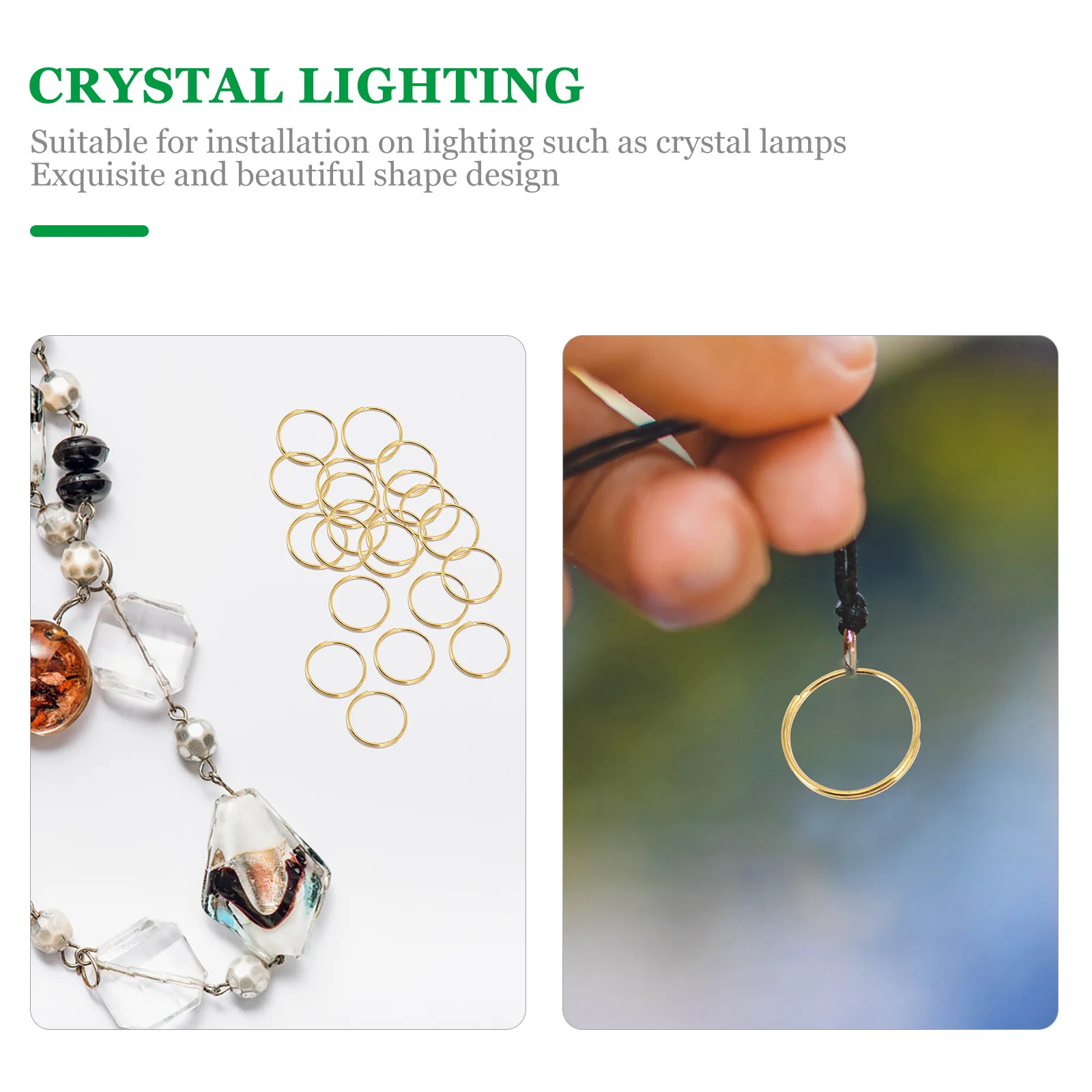 

300pcs Stainless Steel Bead Curtain Lighting Chandelier Connection Ring Crystal Drop Pendant Accessories LED Lamp Tube