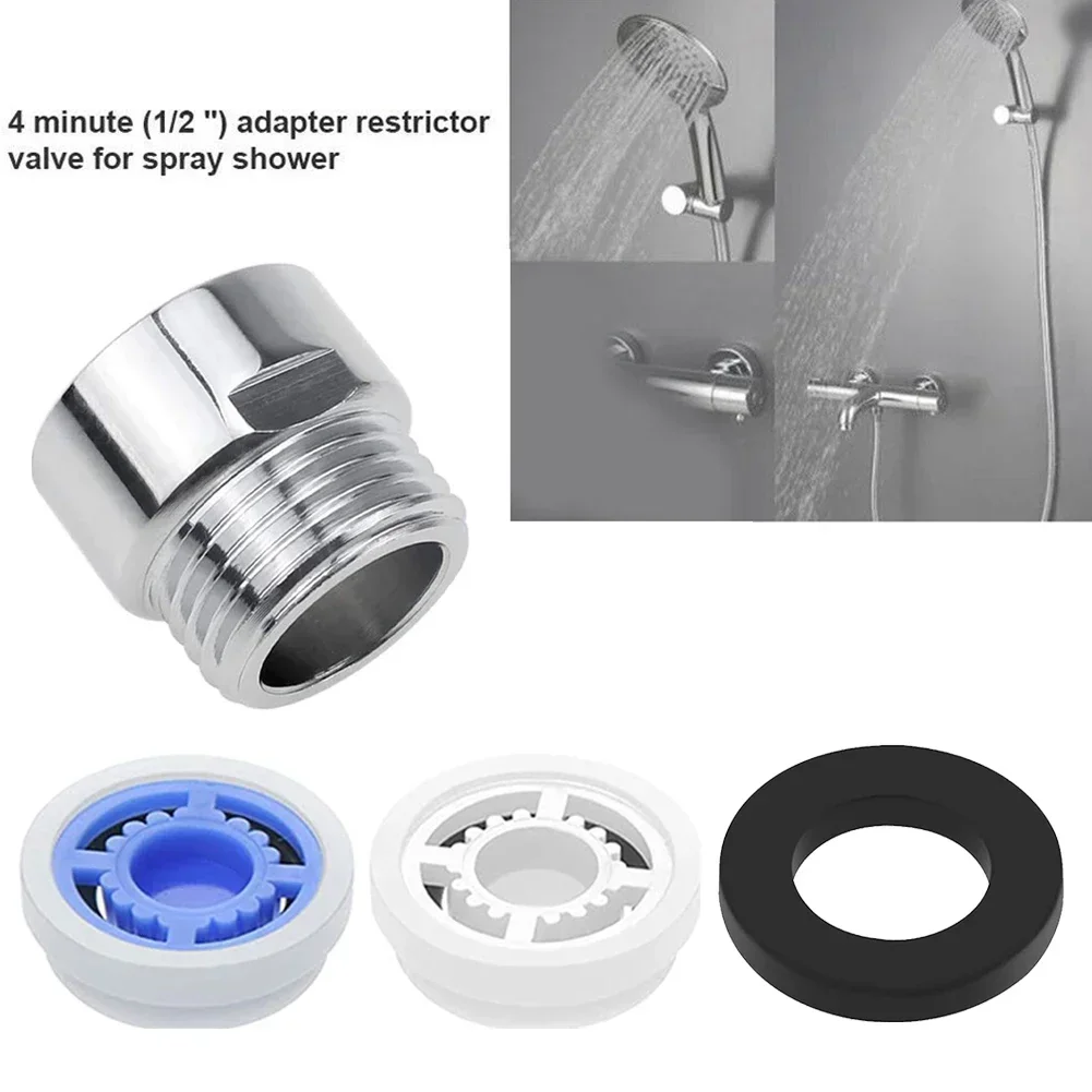 4PCS Shower Flow Reducer Limiter Set Water Saving 8 L/Min Flow Reducer Limiter For Spray Shower Controller Reducer Shower Head
