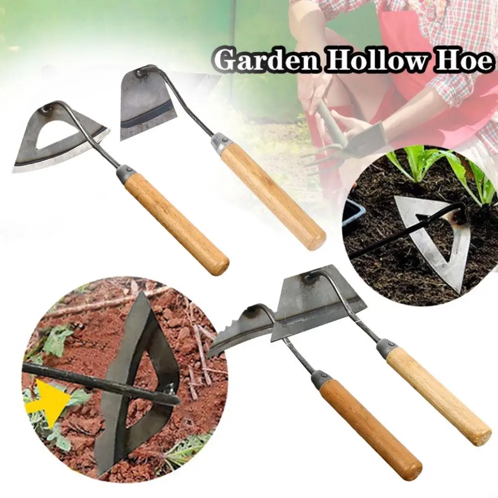 1pc Small Hardened Hollow Hoe Handheld Weeding Rake Agriculture Vegetable Weeding Farm Planting Tool Accessories Garden N9q4