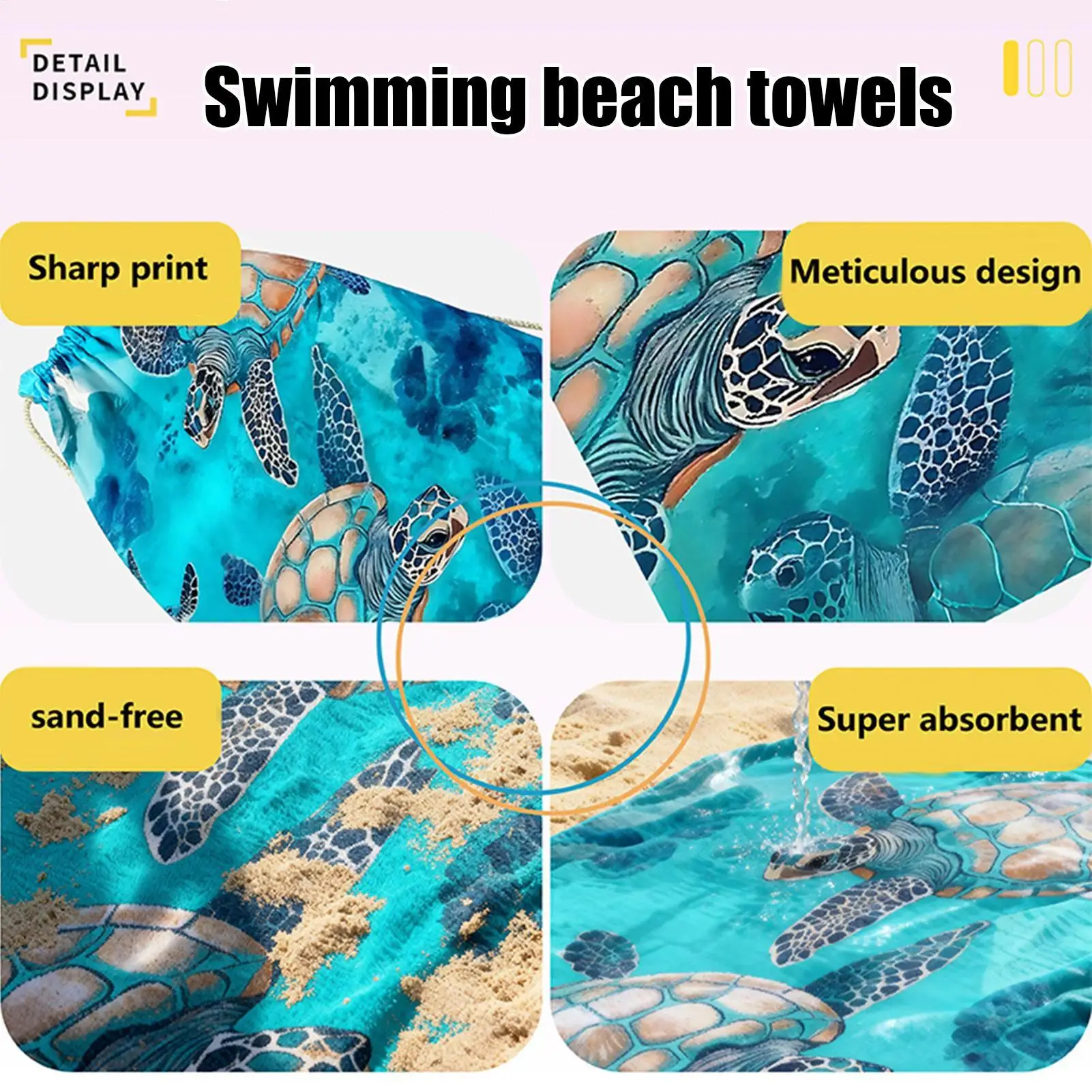 

Towel Backpack Drawstring Design Fast Drying Microfiber Oversized Beach Towels For Swimming Summer Vacation Travel Camping Gym