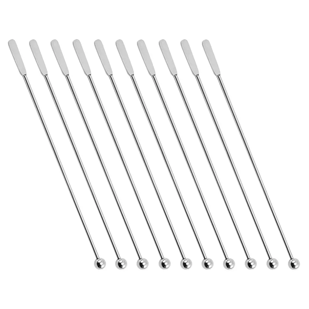 

10pcs Stainless Steel Cocktail Stirrers 19CM Bar Juice Coffee Mixing Rods Non Rust Swizzle Sticks Bartending Tools