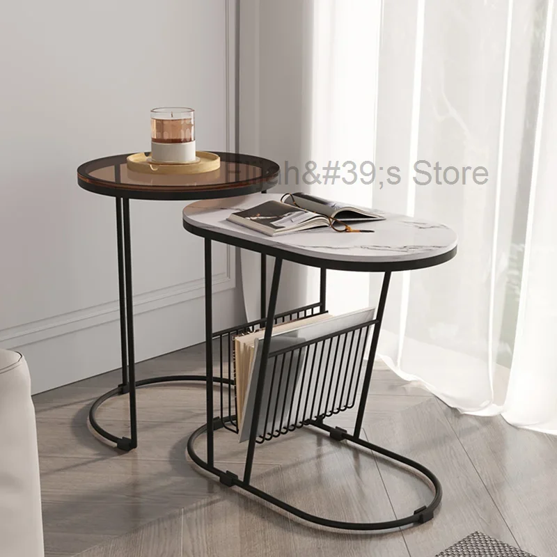 

Glass Unique Side Table Hallway Design Laptop Round Coffee Table Sedentary Aesthetic Mesa De Centro Elevable Balcony Furnlture