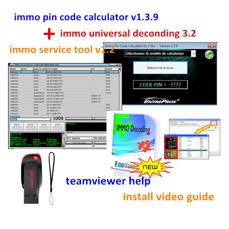 Najnowsze narzędzie serwisowe IMMO V1.2 + IMMO uniwersalne dekodowanie 3.2 z bezpłatny keygen + IMMO kod Pin kalkulator V1.3.9 + zainstaluj