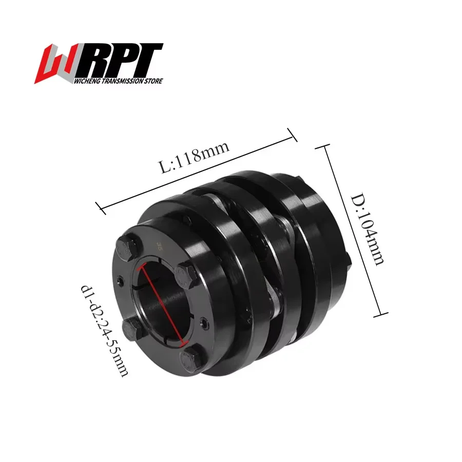 CLZ Expansion Sleeve Diaphragm Coupling 45# Steel High Torque Coupling CNC Machine Tool Spindle Coupling CLZ-104X118 Driving