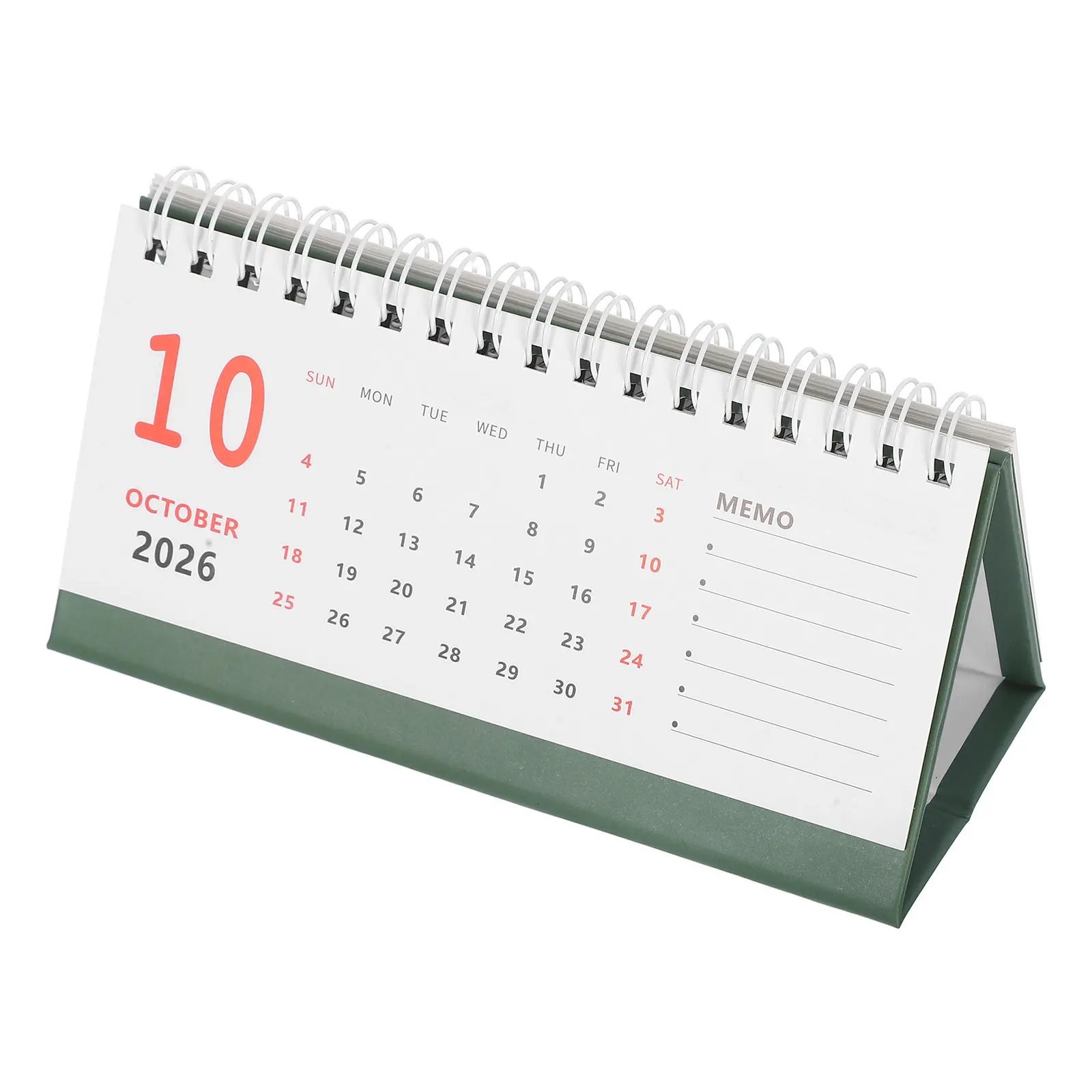 Standing Desk Calendar 2025-2026 18 Month Mini Flip Planner Modern Minimalist Design Small Space Saving Calendar for Daily