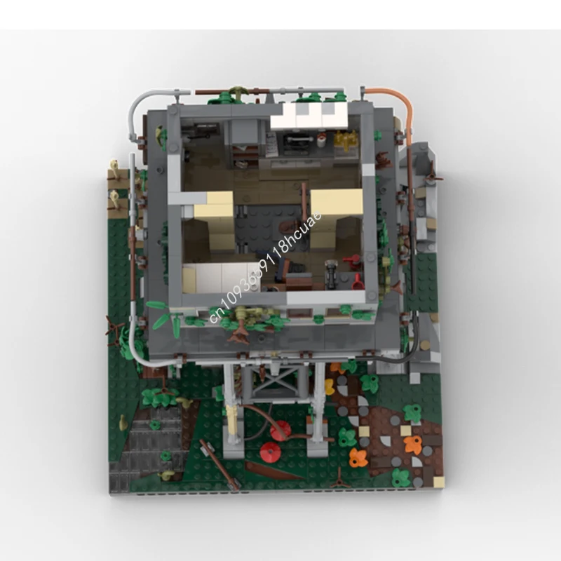 2158 stücke MOC Verlassene Wachturm Halloween Modell Bausteine Geburtstag Bildung Architektur Spielzeug Ziegel Weihnachten geschenke
