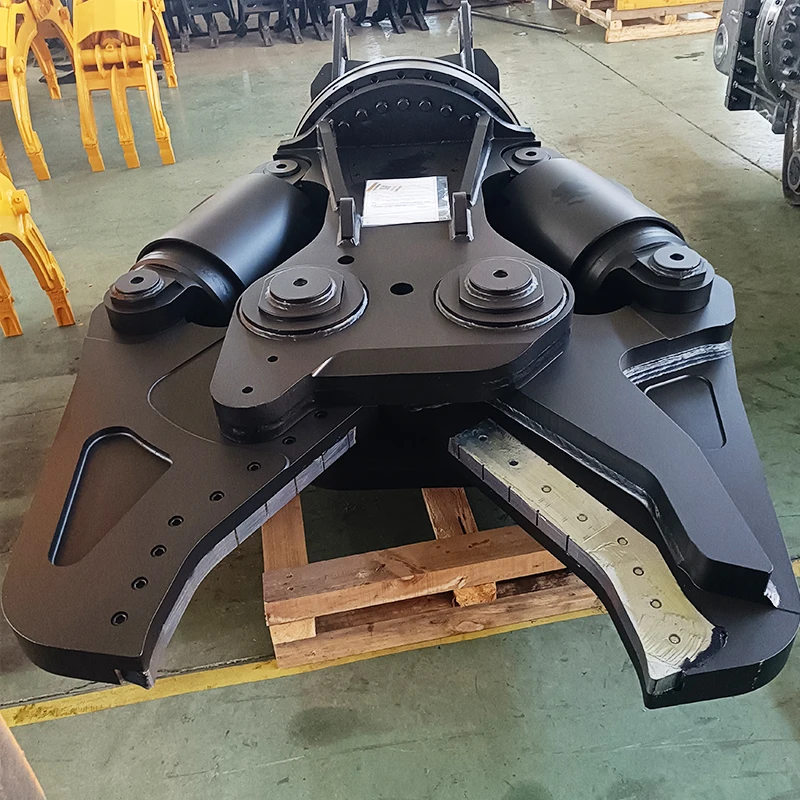 Hydraulic Double-Cylinder Shear Construction Demolition Metal Scrap Cutting Rotary Attachment Waste Steel Bar Processing Tool