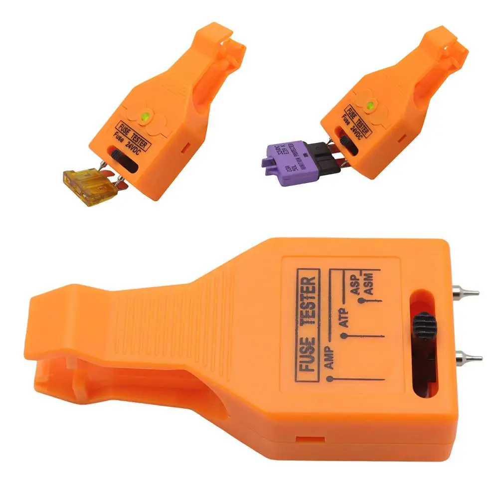 2-in-1 Automotive Fuse Tester & Puller Tool Multi-Functional Car Fuse Checker & Remover for Mini/Standard ATM ATC Fuses