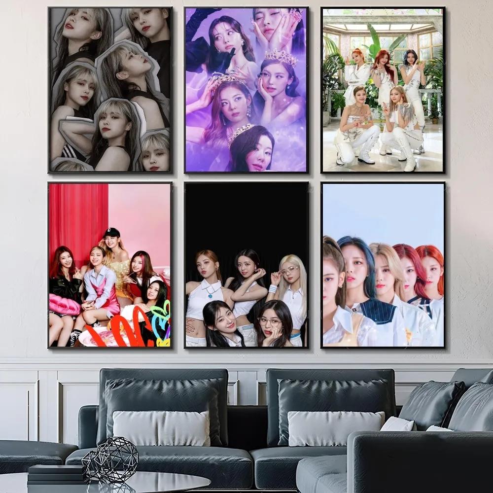 Kpop ITZY New Album KILL MY DOUBT Self-adhesive Art Waterproof Paper Sticker Coffee House Bar Room Wall Decor