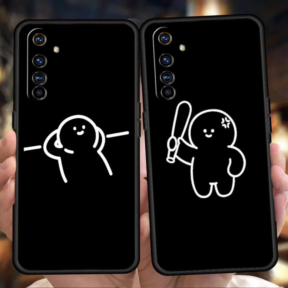 

Cartoon Matchman Phone Case for Realme 8 9 Pro Plus 8i 9i 6 7 GT2 C21 C25 C3 C11 11 Pro 5G Plus Shockproof Silicone Shell Capas