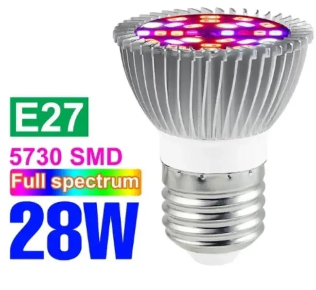 Nice 85-265V LED Full-spectrum Plant Growth Bulb E27 Plant Lamp LED Lamp Indoor Flower Seed Hydroponic Growth Lamp