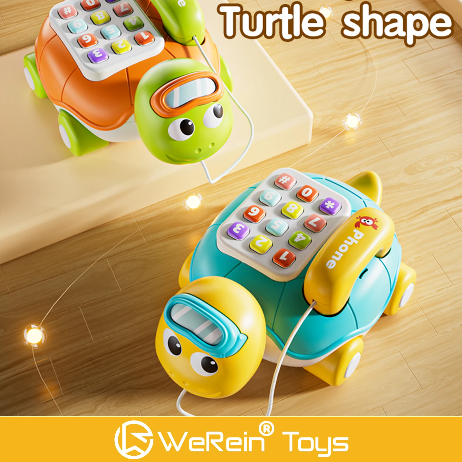 Adorable Turtle Shaped Baby Phone for Language Development And Finger Motor Skills Practice Infant Toy