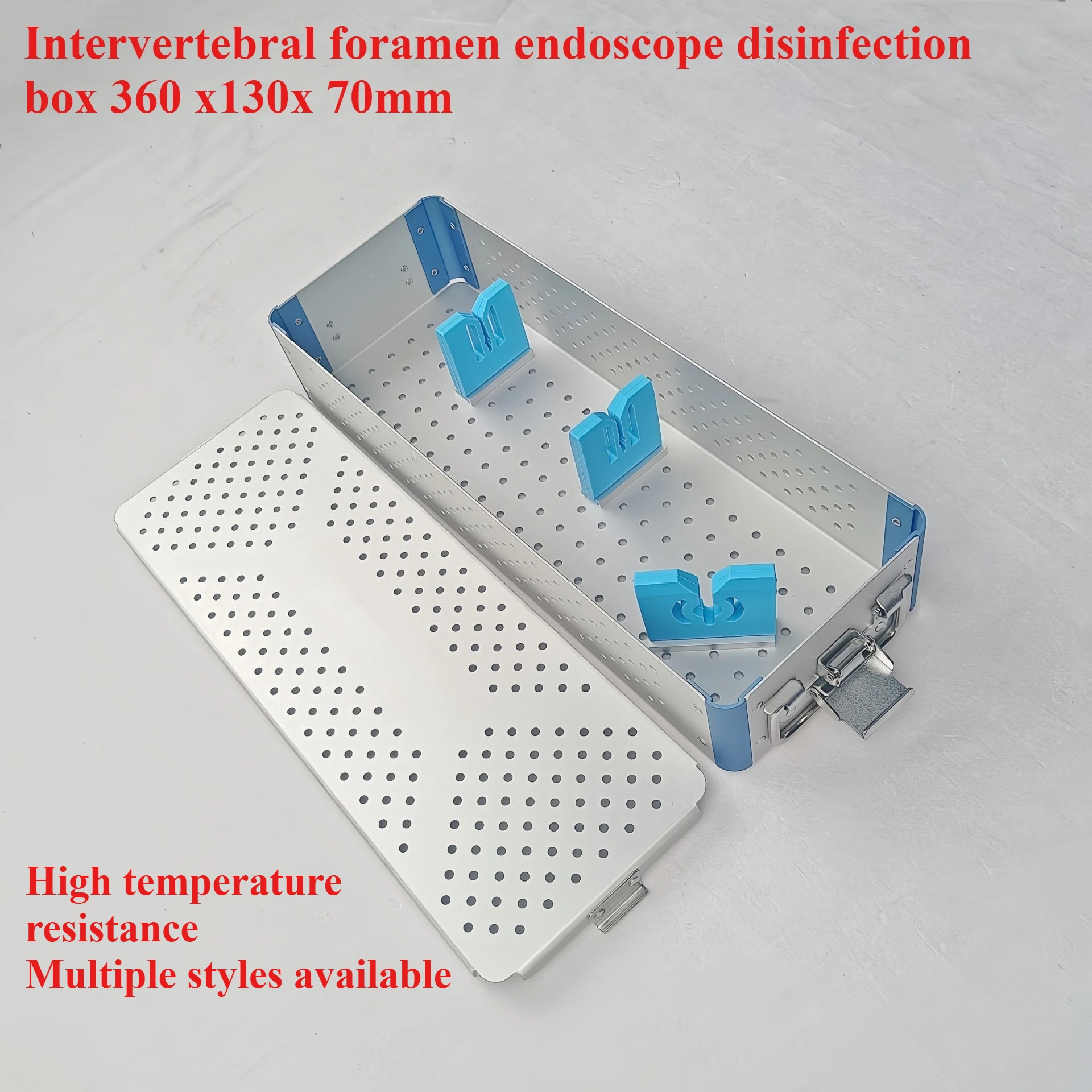 1.9Mm wall thickness aluminum alloy instrument sterilization box size 545x250x50mm