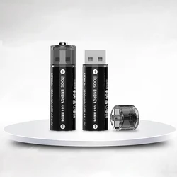 Large Capacity 1.5V AA 1500mAh USB Rechargeable AA Batteries USB Lithium Ion Battery For Keyboard Mouse Toy