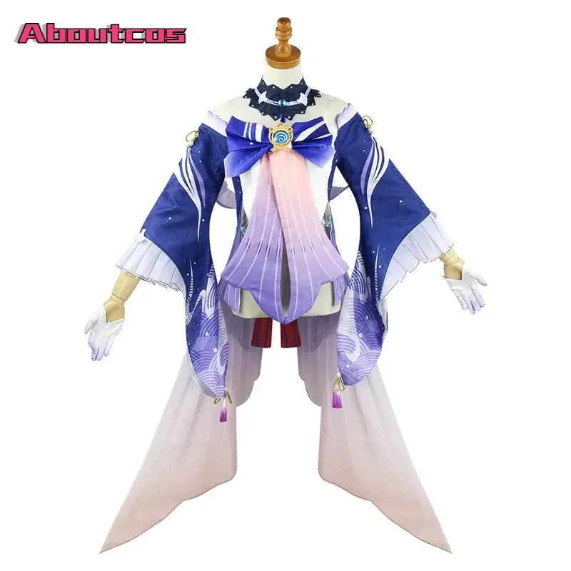 Aboutcos Game Genshin Impact Kokomi Cosplay Costume Sangonomiya Kokomi Sexy Women Halloween Party Fancy Dress Outfit Full Set