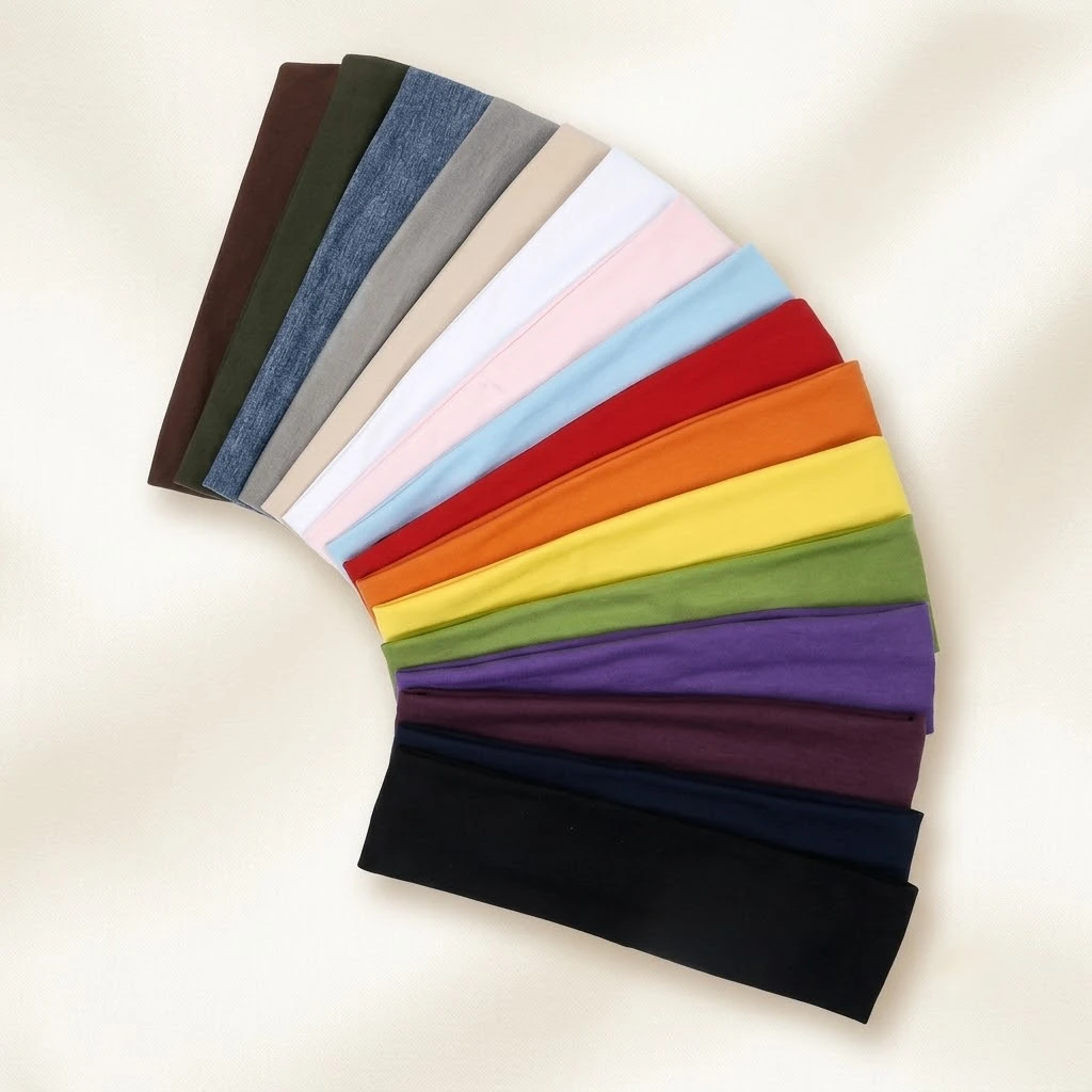 10Pcs Elastic Sports Headbands for Women Stretchy Sweat Wicking Hairbands Wide Brim Sweatband for Yoga Running Gym Fitness Hair Accessories
