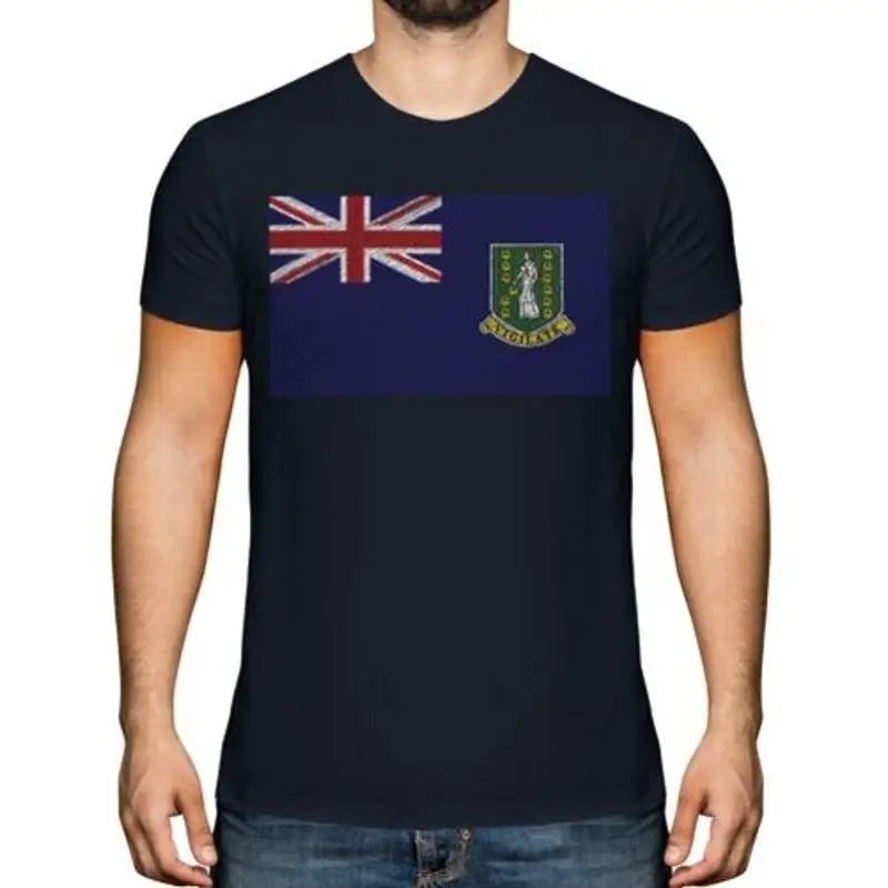 UK Virgin Islands Scribble Flag Herren T-Shirt Geschenk Fußballtrikot