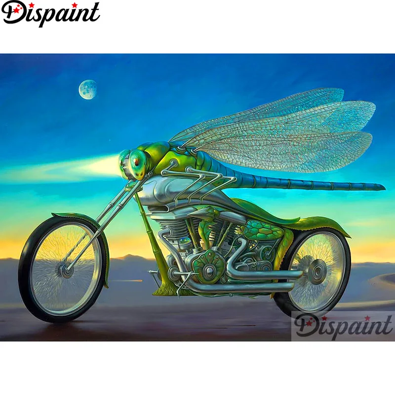 

Dispaint Full Square/Round Drill 5D DIY Diamond Painting "Cartoon dragonfly" Embroidery Cross Stitch 3D Home Decor A12842