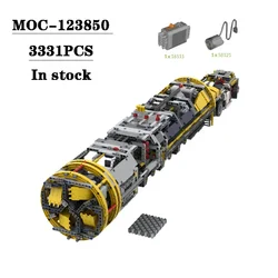 MOC-123850 Electric Tunnel Boring Machine Splicing Assembly Building Block Model3331 PartsBuilding Block Children's Birthday Toy
