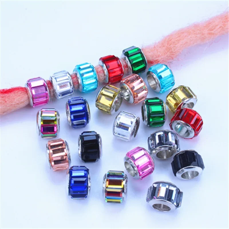 5 Pcs Hair Braid Rings Dreadlocks Beads DIY Hair Clip Cuffs Ring Plastic Colorful Hair Braiding Tool Accessories Crochet Braids