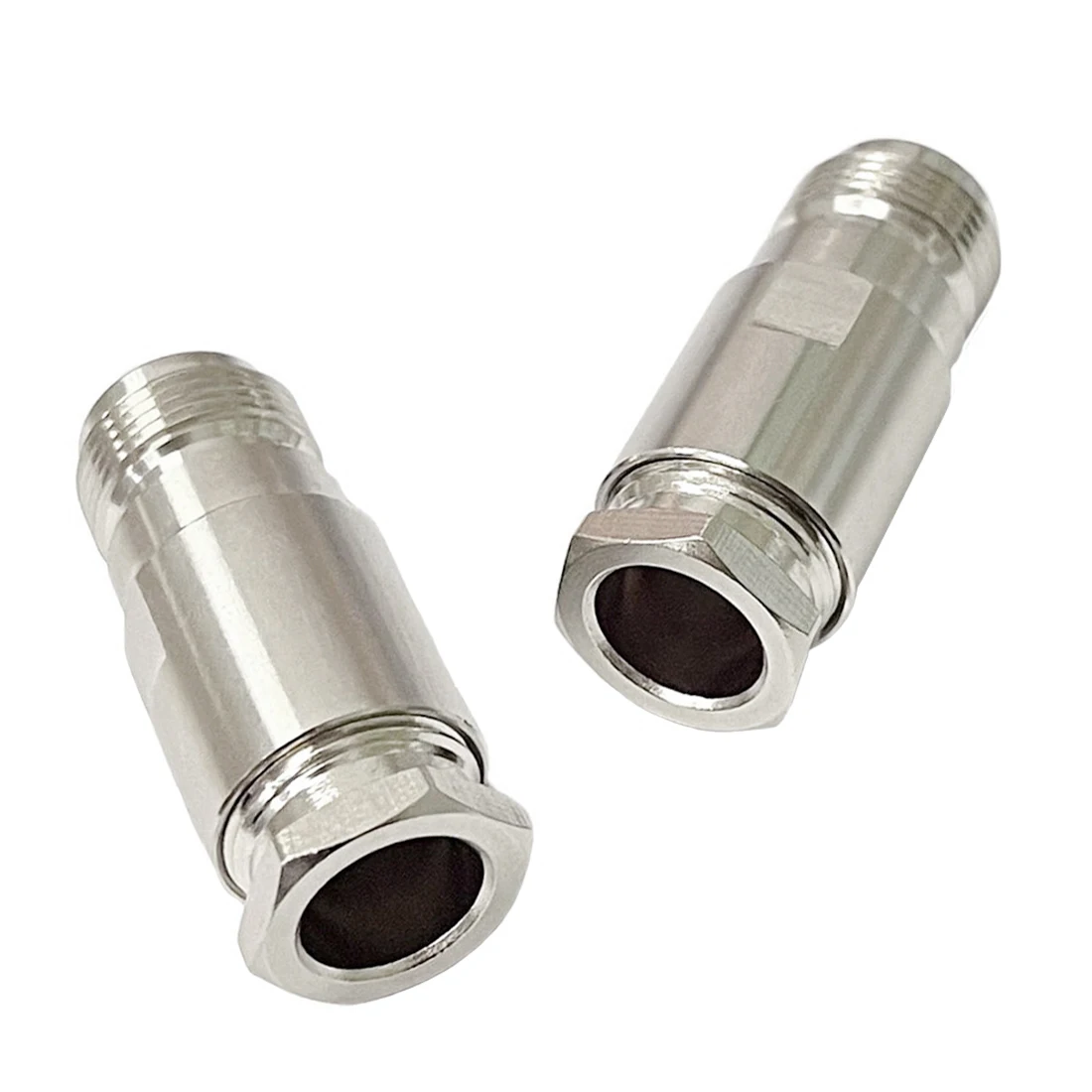 Abrazadera de conector coaxial RF Tipo N Hembra para Cable RG8, RG213, LMR400, niquelado recto, nuevo, venta al por mayor para WIFI, 1 ud.