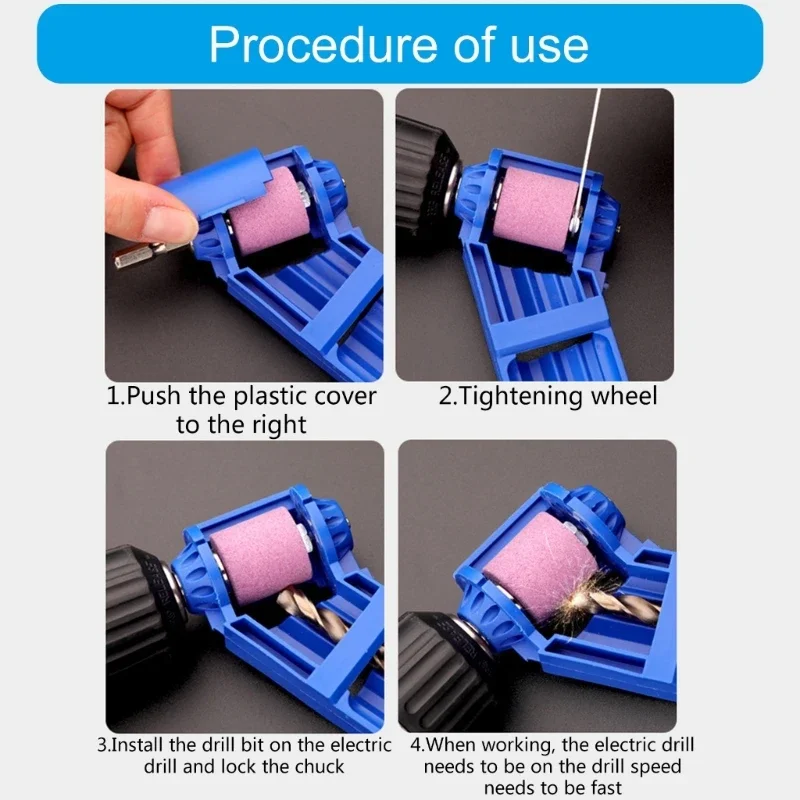 Affûteur de forets portable pour les amateurs de bricolage, comprend une meuleuse enveloppée et une meule, CraftTIME