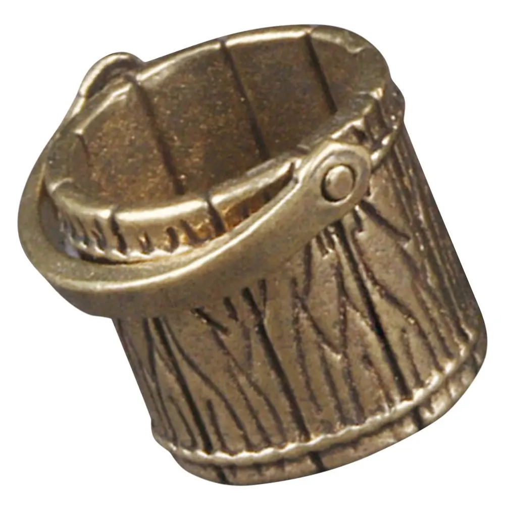 خمر دلو صغير ديكور النحاس الحرفية المنزل سطح المكتب الجدول محور غرفة الطعام مكتب ديكور احتفالي هدية الفن