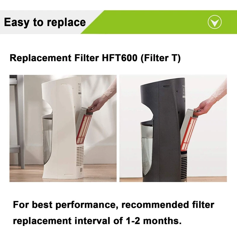 Filtros de absorción de humidificador HFT600 T compatibles con Honeywell Tower humidificador HEV615 HEV620, en comparación con la parte HFT600T