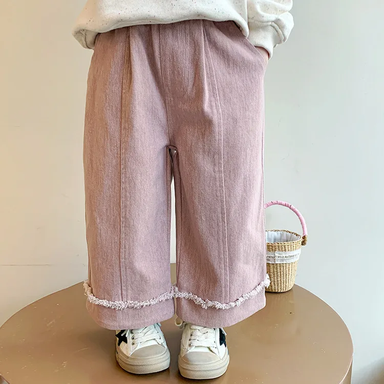 

Children's Autumn Wide-leg Pants Girls' Loose Casual Pants 2025 Autumn New Little Girl Autumn Cotton Straight-leg Pants