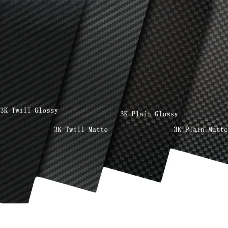 245x395mm Full 3K Carbon Fiber Plate Sheet High Strength Carbon Board Panel Grubość 0.5mm 1.0mm 1.5mm 2mm 2.5mm 3mm 4mm 5mm