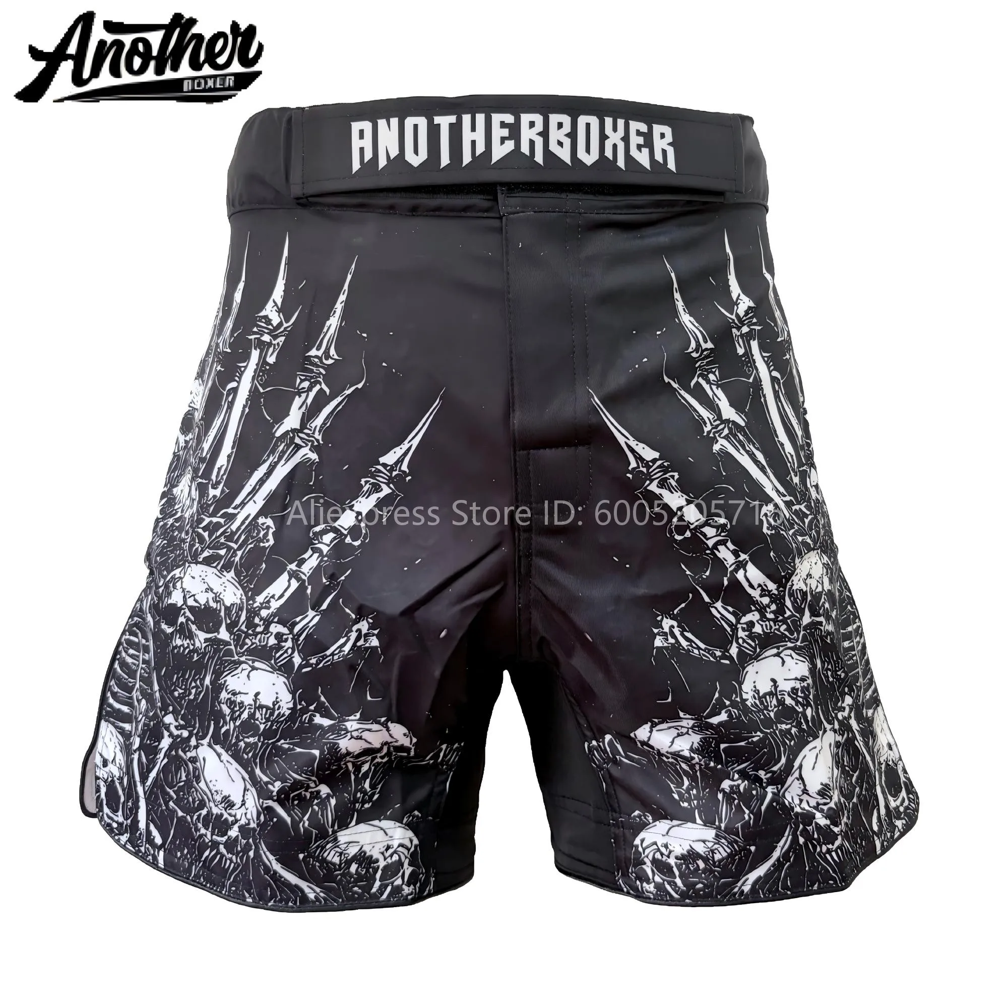 Men Muay Thai Fight Shorts Lightweight MMA Trunks, Printed Kickboxing Boxing Shorts for Combat Sports Sparring Fitness Training